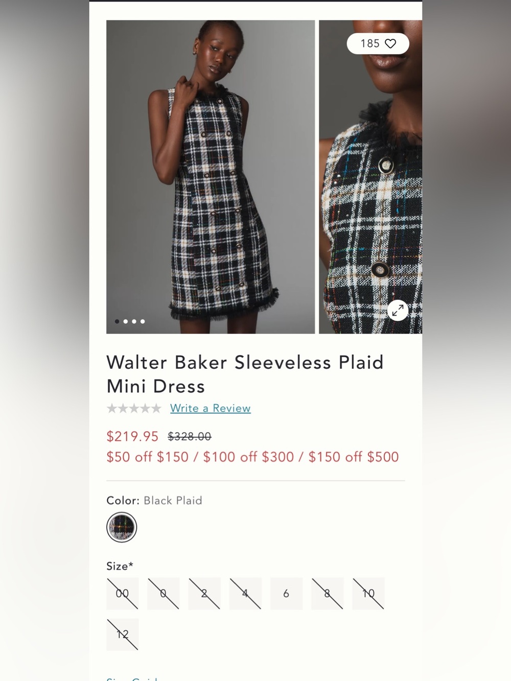 Walter Baker Marie Tweed Mini Dress - Picture 5 of 6